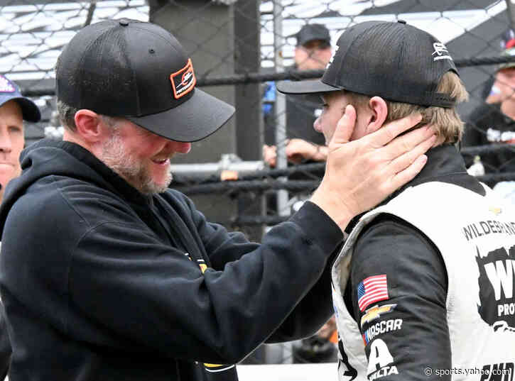 Dale Earnhardt Jr. Gets Emotional As Carson Kvapil Finally Breaks Through With First NASCAR Win at IMS: “He’s Like a Son Almost”