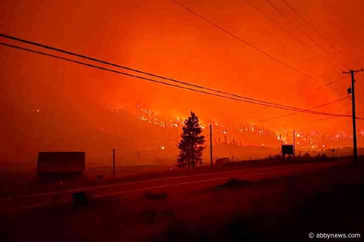 Massive wildfires near Clinton merge to create own weather system