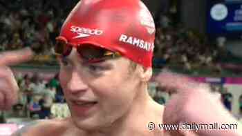 Adam Ramsay-Peaty snubs his estranged family while paying tribute to his wife Holly for supporting him during 'whirlwind' 24 hours as she watches him reach 50m breaststroke final after 100m heartbreak