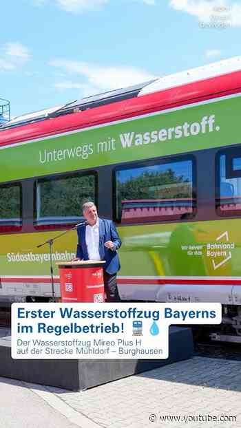 Der erste Wasserstoffzug im Regelbetrieb in Bayern