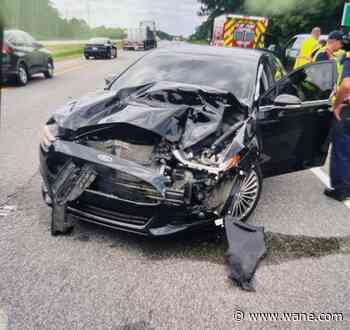 Woman given OWI charge after driving erratically and crashing into semi-trailer