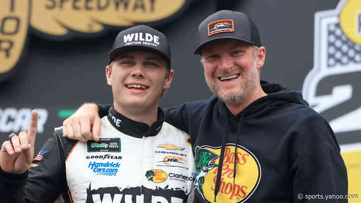 Dale Earnhardt Jr. Gets Emotional Over Driver’s First Win: ‘Like a Son Almost’