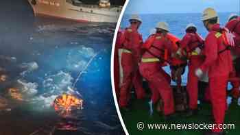 Reddingsactie: Chinese reddingswerkers halen tientallen drenkelingen aan boord na gezonken schip