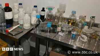 Guns found after illegal medication lab raid