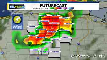 Strong storms possible tonight through Monday