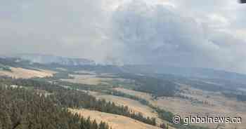 Wildfires near Clinton, B.C. merge, stretching nearly 670 square kilometres