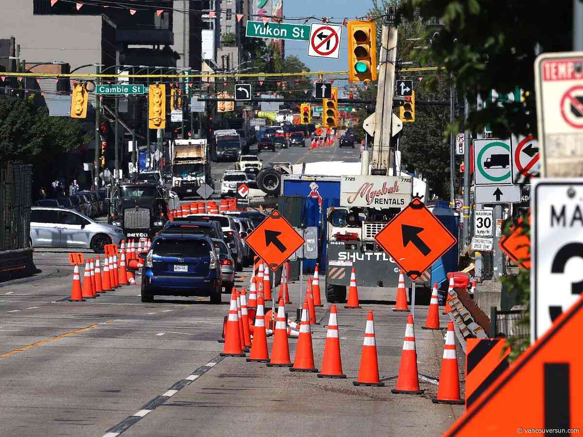 Traffic Alert: Two major road closures starting in Vancouver on Monday