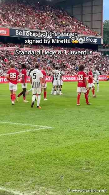 Opening our account for the 26/27season 🤍🖤🔥 #STAJuve #standardliege #juventus#goals #miretti