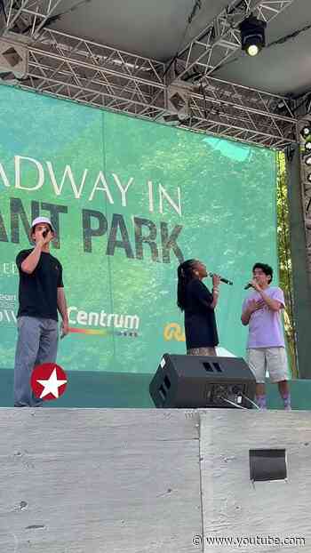 Dez Duron, Zachary Noah Piser & Savy Jackson sing MAYBE HAPPY ENDING in Broadway at Bryant Park