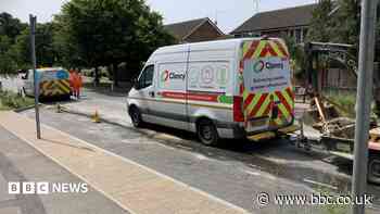 Water outages caused by two burst mains