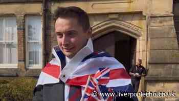 Reform council leader branded 'weird patriot superhero' after greeting protestors wrapped in Union Jack
