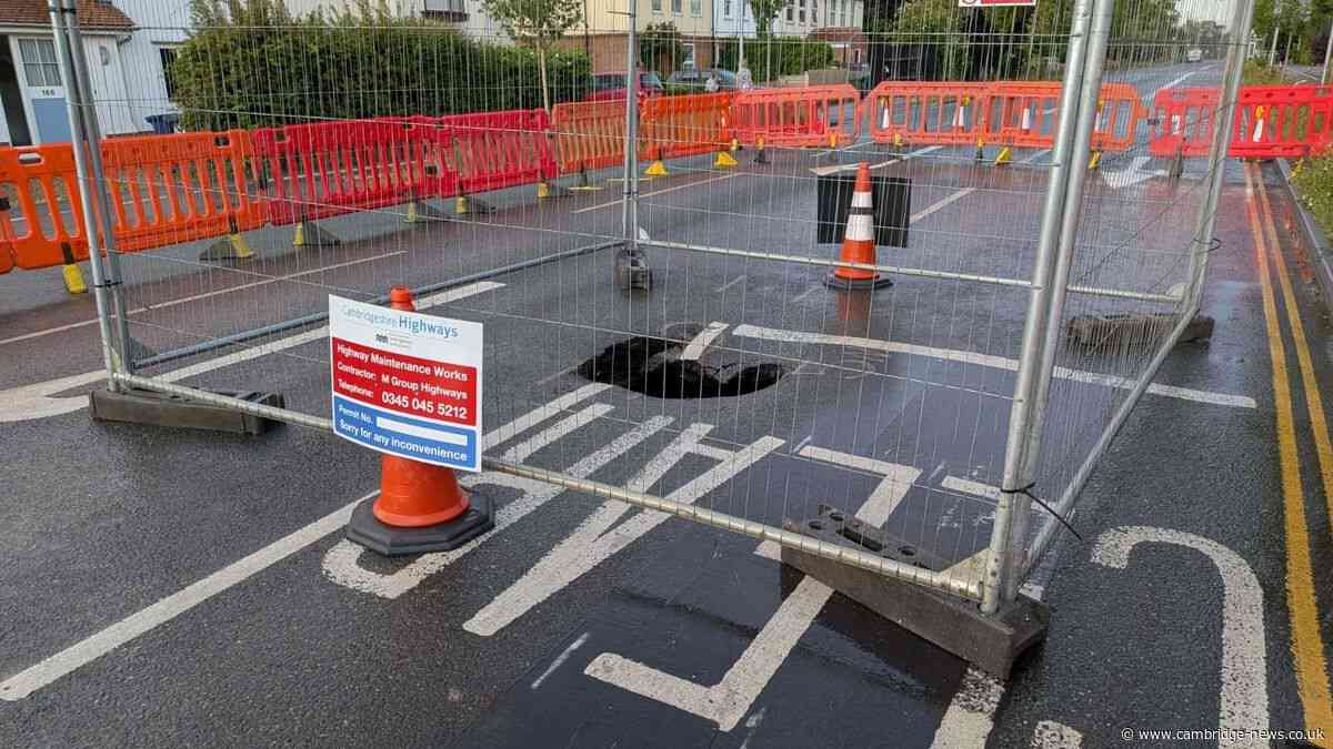 Reopening date for road with car-sized sinkhole confirmed