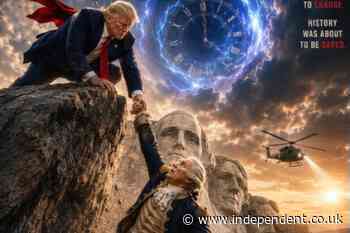 Trump saves George Washington with time travel and protects world from Iran in AI posting spree