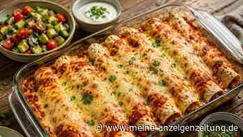Überbackene Enchiladas mit Avocado-Salat: So gelingt das leckere Ofengericht