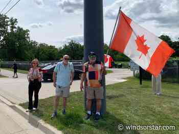 Windsorites gather for Gordie Howe bridge ribbon cutting — but from afar