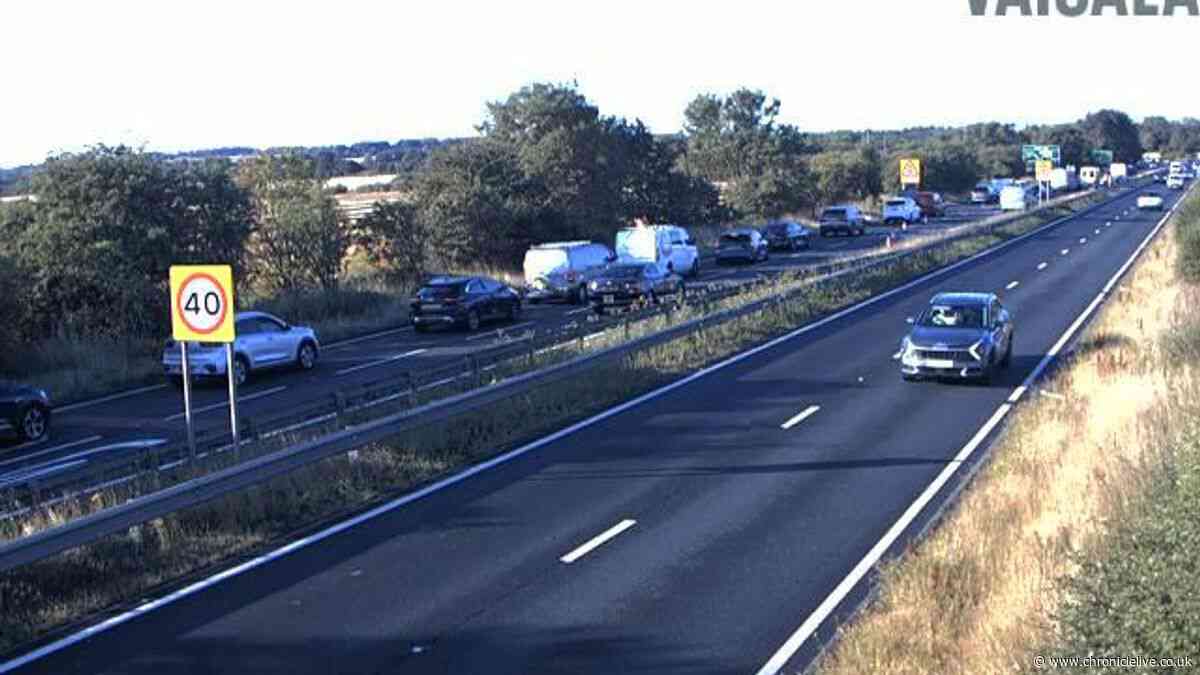 Three-vehicle A189 crash near Cramlington causes long delays - key details
