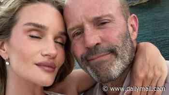 Rosie Huntington-Whiteley, 39, and Jason Statham, 59, look more loved-up than ever as they share rare cosy photos during luxury family holiday
