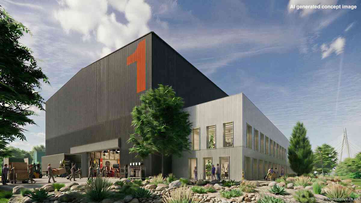 New image as revised plans submitted for first phase of Crown Works film studios in Sunderland