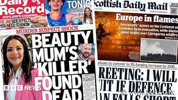 Scotland's papers: Accused killer dead in jail and 'Europe in flames'