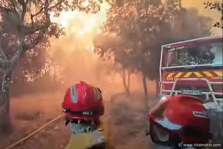 « Prépare-toi à monter ! Recule, recule ! » : les images impressionnantes des sapeurs-pompiers azuréens à la lutte avec le feu de Pontevès dans le Var