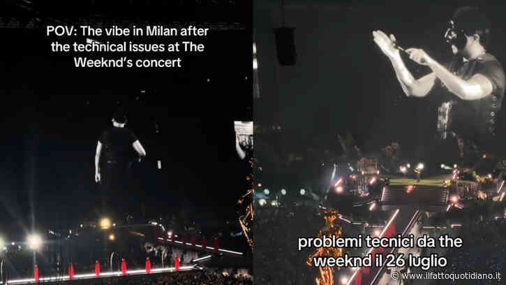 The Weeknd a San Siro interrompe il concerto tre volte per problemi tecnici. Milano “sfortunata” dopo l’intossicazione alimentare di Rosalìa e la grandinata su Bad Bunny
