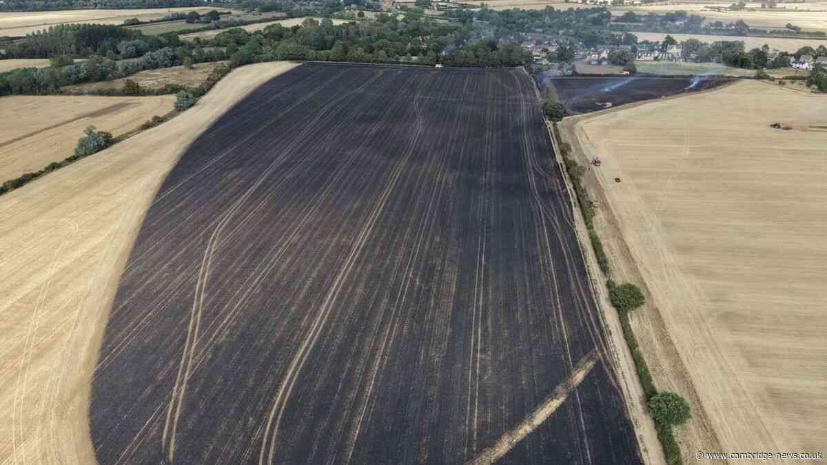 Farmer urges people to ‘stay vigilant’ as fire rips through field