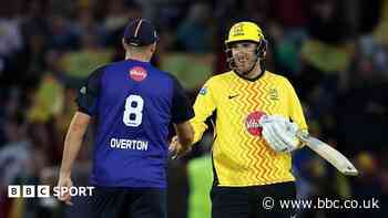Craig Overton hits twin Jamie for decisive six