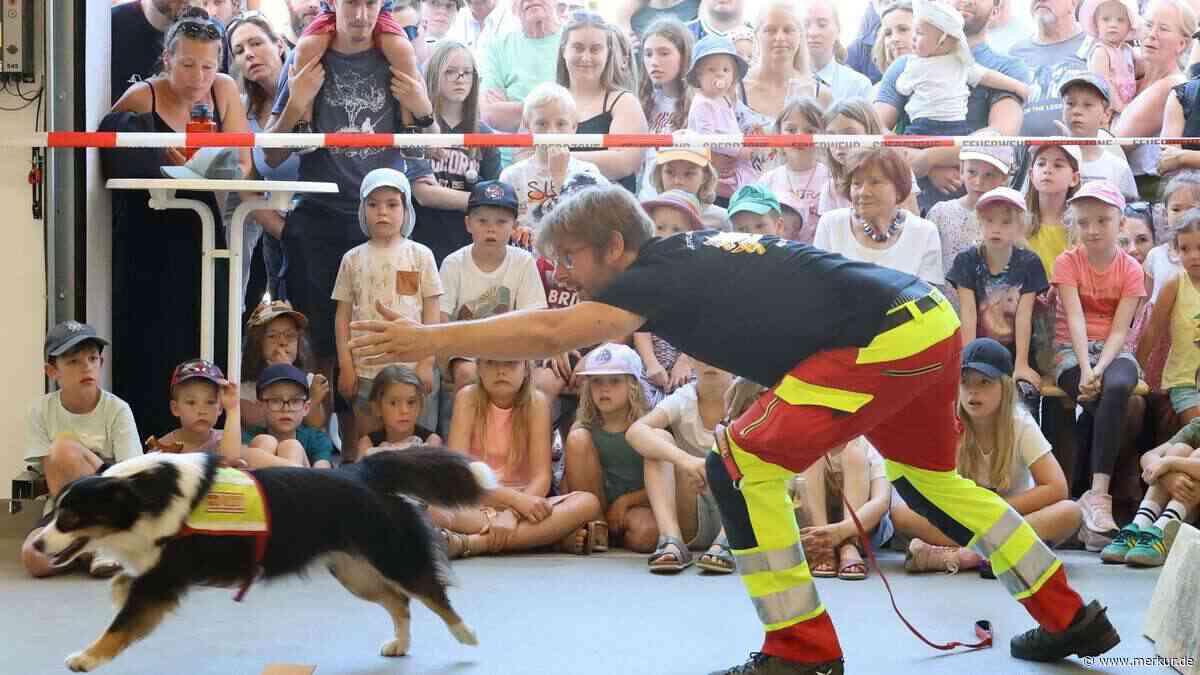 Feuerwehr hat besondere Gäste: Rettungshunde zeigen ihr Können bei Tag der offenen Tür