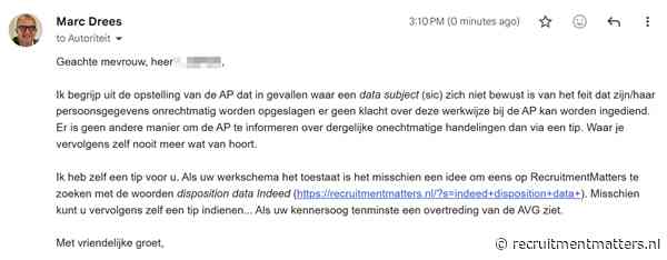 Een tip aan de Autoriteit Persoonsgegevens