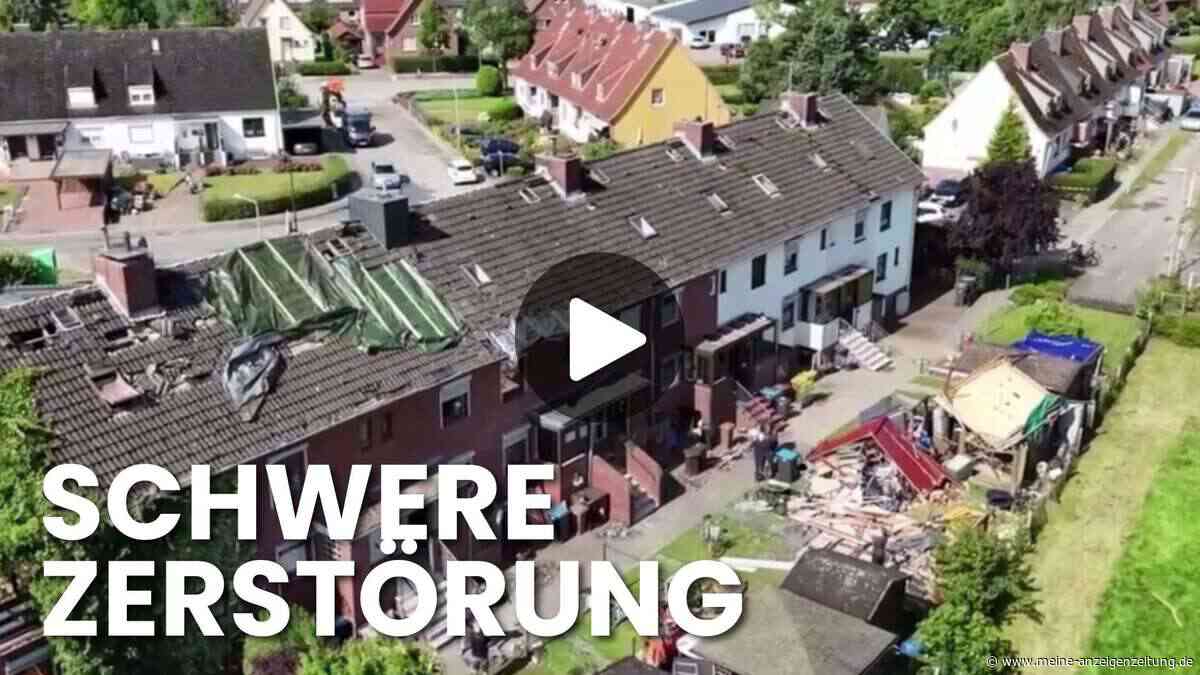 Tornado in Glückstadt: Wirbelsturm beschädigt bis zu 50 Gebäude in Schleswig-Holstein