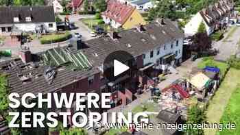 Tornado in Glückstadt: Wirbelsturm beschädigt bis zu 50 Gebäude in Schleswig-Holstein