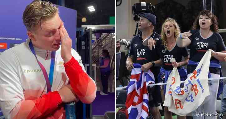 Adam Peaty’s mum issues statement after he breaks down in tears at Commonwealth Games