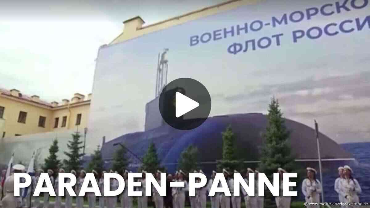 Kein Schiff, kein Feuerwerk – Putin feiert Marine-Tag mit U-Boot-Plakat