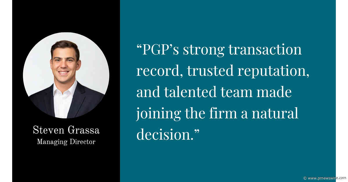 PGP Welcomes Steven Grassa as Managing Director to Deepen Healthcare Services Coverage