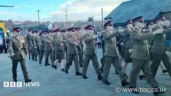 Parade as battalion granted freedom of town