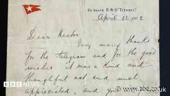 Letter written by Titanic passenger sells for £60k