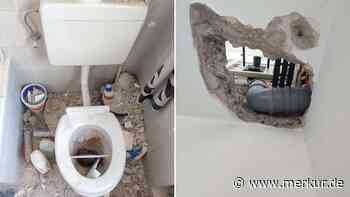 „Wenn ich da gesessen hätte...“: Decke von Münchner stürzt plötzlich auf Toilette