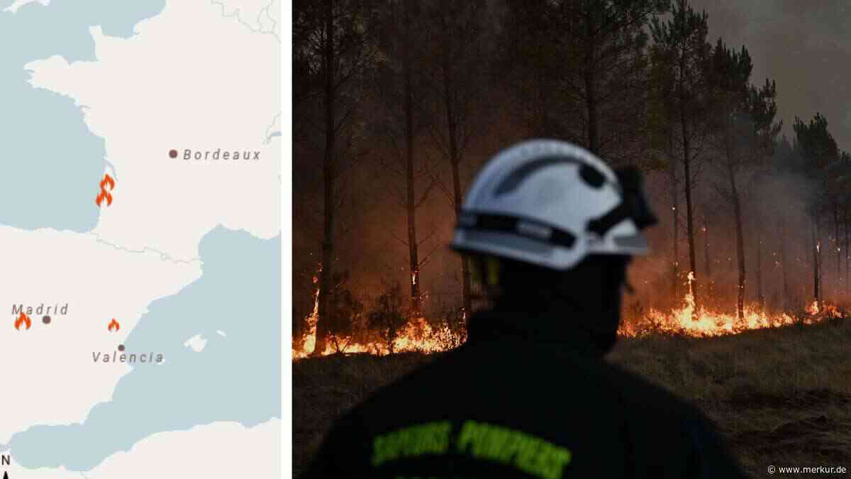 Waldbrände in Spanien, Frankreich und Italien: Karte zeigt dramatische Lage