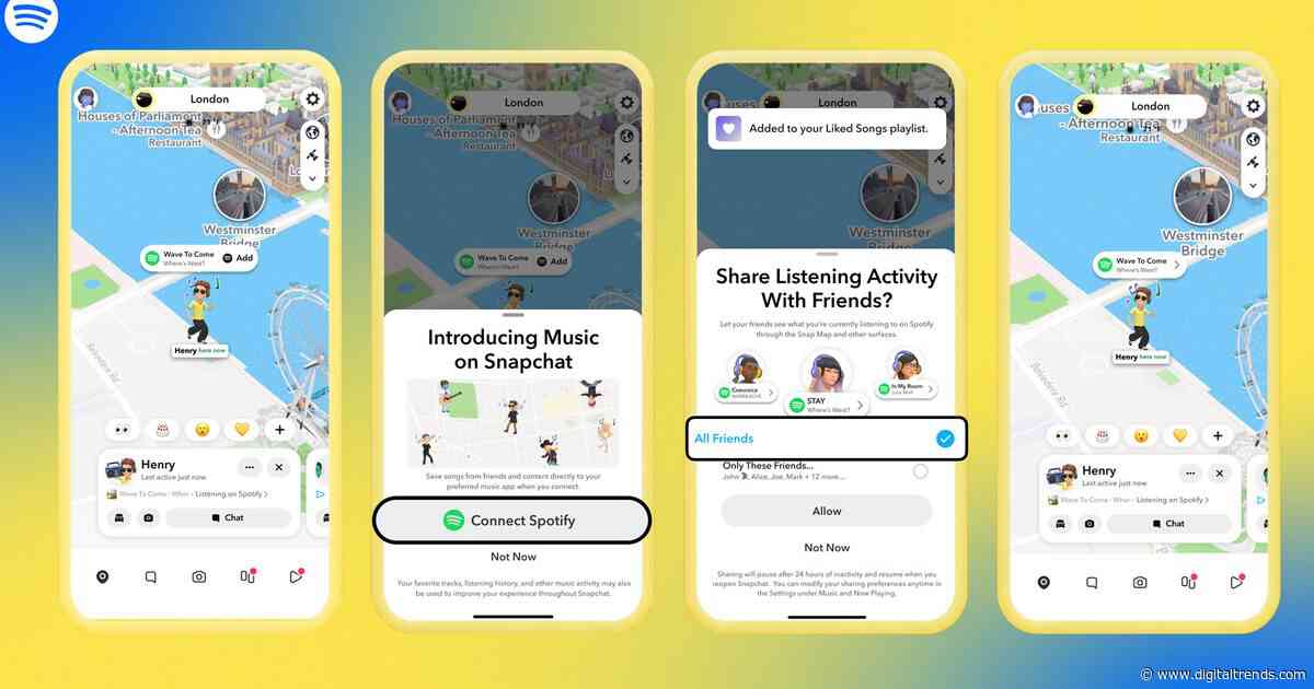 Spotify meets Snap Map in Snapchat’s latest update