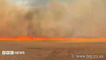 Crews stop field fire from spreading to homes