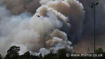 Dramatic moment smoke column amid France wildfires becomes thunderstorm