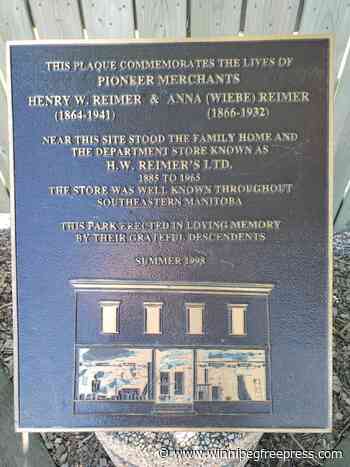 Pricey bronze plaques pilfered from Steinbach parks, city hall
