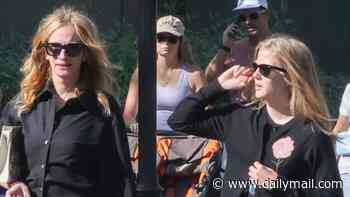 Julia Roberts steps out with lookalike daughter Hazel, 21, after attending niece Emma Roberts's wedding