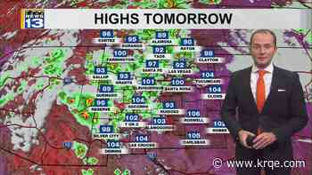 Near-record heat, storm chances continue across New Mexico this week