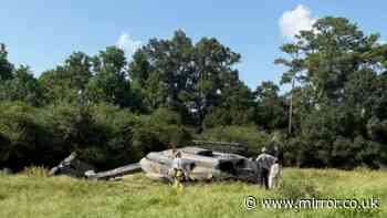 US military helicopter with three on board crashes after 'aviation mishap'