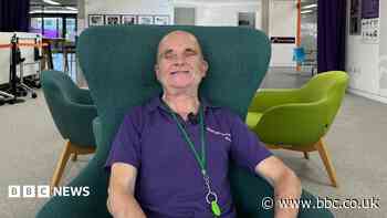 Deafblind man loves work at charity that saved him
