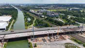 Faszinierende Drohnenfotos: So entsteht die neue Wolfsburger Autobahnbrücke