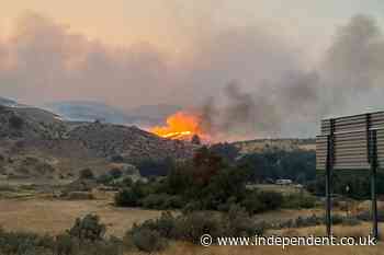 Major Oregon interstate closed for 70 miles as firefighters tackle wildfire
