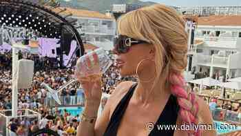 Olivia Attwood dyes her hair pink in raucous 24-hour trip to Ibiza after Pete spoke about hard-launching their romance