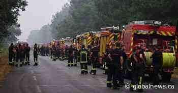 More than 250,000 people flee their homes in France and Spain as wildfires burn